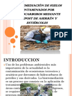 Biorremediación de Suelos Contaminados Por Hidrocarburos Mediante Compost