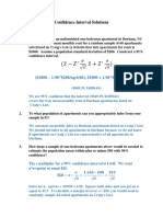 Confidence Interval Solutions