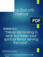 Serving God With Diligence: ROMANS 12:11