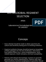 Antimicrobial Regiment Selection: Afifah Laboratorium Farmakologi Dan Terapi FK Unsoed