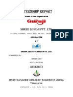 Internship Report: Shree Guruji Pvt. LTD