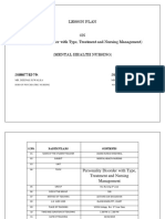 Lesson Plan Personality Disorder