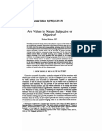 Are Values in Nature Subjective or Objective by Holmes Rolston III