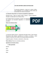 Elementos de Una Historía Clínica en Psicología