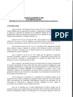 Decreto Supremo #3048 Evo Morales Ayma: Presidente Constitucional Del Estado Plurinacional de Bolivia