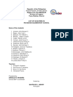 Republic of The Philippines Department of Education Region Iv-A Calabarzon Division of Laguna Famy-Mabitac District