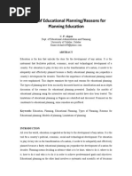 Types of Educational Planning Reasons Fo PDF