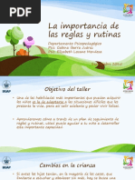 Reglas y Rutinas Taller Padres Septiembre 2015