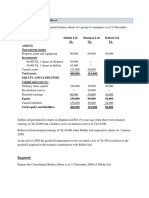 Consolidated Balance Sheet: Required