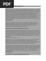 Types of Classroom Assessment