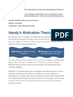 Handy's Motivation Theory