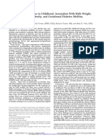 Metabolic Syndrome in Childhood: Association With Birth Weight, Maternal Obesity, and Gestational Diabetes Mellitus