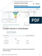 Complex Queries in Visual Builder