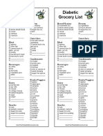 Diabetic Food Grocery List PDF