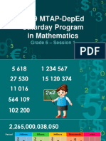 2019 MTAP-DepEd Saturday Program in Mathematics Grade 6 Session 1