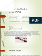 Urea Glucosa y Creatinina