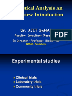 Statistical Analysis - An Overview Introduction