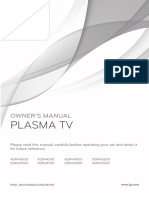 Plasma TV: Owner'S Manual