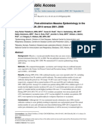 HHS Public Access: A Comparison of Post-Elimination Measles Epidemiology in The United States, 2009 2014 Versus 2001 2008