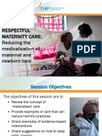 Addressing Respectful Maternity Care: Reducing The Medicalisation of Maternal and Newborn Care