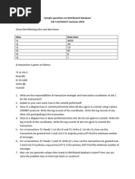 Sample Questions On Distributed Database-1