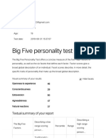 Personality Test Result - Free Personality Test Online at