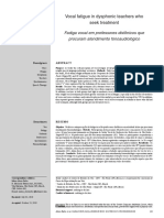 Vocal Fatigue in Dysphonic Teachers Who Seek Treatment