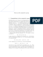 Notes On The Symmetric Group