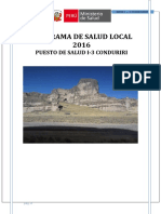 Plan Operativo Institucional Del Puesto Salud Conduriri