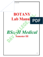 Botany Lab Manual: Bsc.-Ii Medical