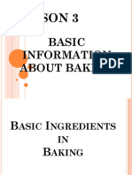 Lesson 3: Basic Information About Baking