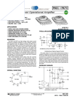 Power Operational Amplifier: PA01 - PA73