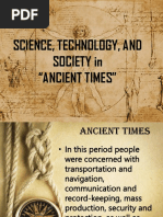 Science, Technology, and Society in "Ancient Times"