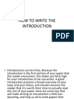 How To Write The