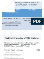 Taxability of Employer's Contribution To An Approved Superannuation Fund Vs NPS