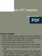 Formation of Company: Presented by Gargi Jain Kena Shah