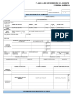 Planilla de Informacion Del Cliente PJ