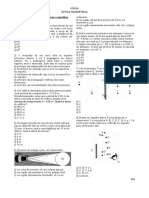 Exercícios de Óptica Geométrica 