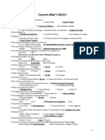 Current Affair's MCQ's