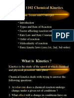 STK 1102 Chemical Kinetics: LU1 Basic Terms and Concepts