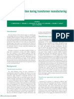 Insulation Condition During Transformer Manufacturing: by Study Committee A2