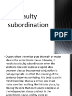 Faulty Subordination 