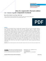 Numerical Simulation of A Regenerative Thermal Oxidizer For Volatile Organic Compounds Treatment