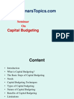 Capital Budgeting: Seminar On