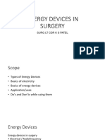 Energy Devices in Surgery: Surg LT CDR K S Patel