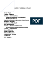 Cover Page: Research Proposal Outline