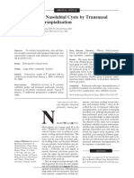 Management of Nasolabial Cysts by Transnasal Endoscopic Marsupialization