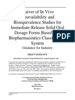 Waiver of in Vivo Bioavailability