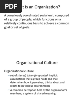 Lecture Notes - Organisation Culture and Behaviour