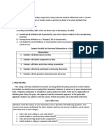 3.) Checklist: Sample Checklist For Structured Observation in A Classroom